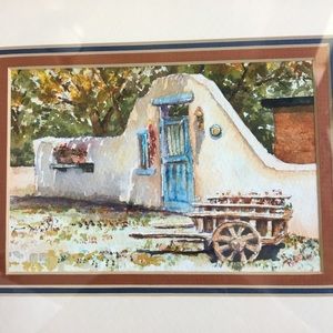 Water Color Fine Art Southwest Adobe house